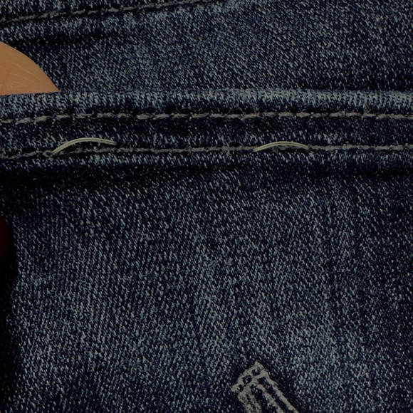 Adriano Goldshmeid Super Skinny Ankle Legging Dark Wash with Whiskering 25R NWOT - Picture 7 of 8